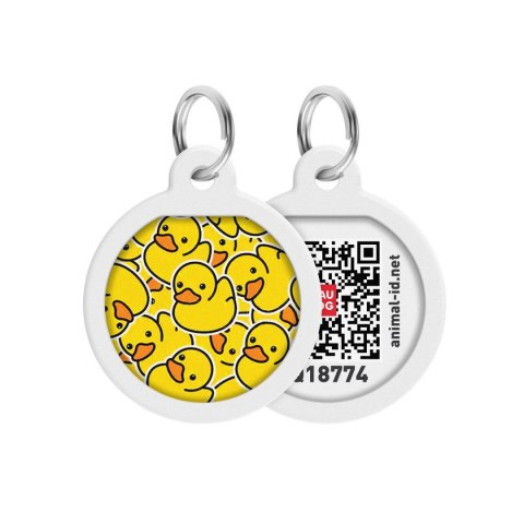 WAUDOG Zawieszka/adresówka dla zwierząt z QR-paszportem, kaczuszki 30mm WAUDOG Zawieszka/adresówka dla zwierząt z QR-paszportem, kaczuszki 30mm