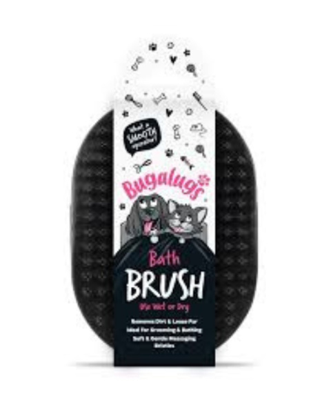 Bugalugs Wet & Dry Bath Brush - gumowa szczotka do czesania psa i kota, na sucho i mokro - czarny Bugalugs Wet & Dry Bath Brush - gumowa szczotka do czesania psa i kota, na sucho i mokro - czarny