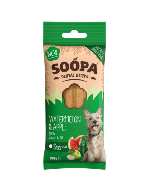 SOOPA Dental Stick dla psa - Arbuz i Jabłko (100g) SOOPA Dental Stick dla psa - Arbuz i Jabłko (100g)